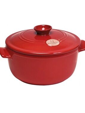 Red Ceramic Casserole with Lid